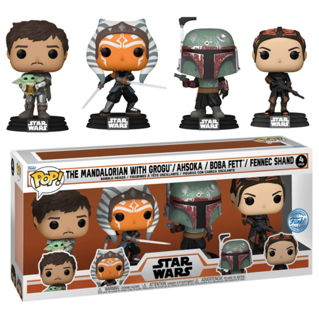 Funko - FUNKO POP 4 PACK STAR WARS THE MANDALORIAN SERIES
