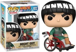 FUNKO POP ANIME NARUTO SHIPPUDEN MIGHT GUY WHITE CHROME SPECIAL EDITION - Thumbnail