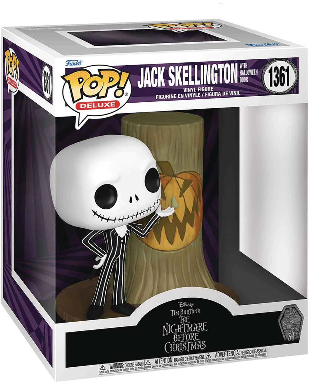 POP Deluxe Figür: The Nightmare Before Christmas 30th - Jack with Hallowen Door Town - Thumbnail