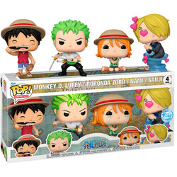 Funko Pop Figür 4 Pack One Piece Luffy Zoro Nami Sanji