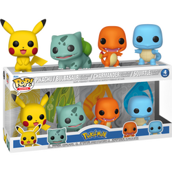 Funko Pop Figür 4 Pack Pokemon Starters Pikachu Bulbasaur Charmander Squirtle - Thumbnail