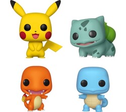 Funko Pop Figür 4 Pack Pokemon Starters Pikachu Bulbasaur Charmander Squirtle - Thumbnail