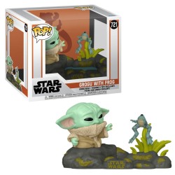 Funko - Funko Pop Figür Deluxe Star Wars The Mandalorian Din Grogu with Frog