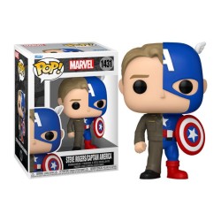 Funko - Funko Pop Figür Marvel Split Captain America Steve Rogers