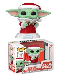Funko - Funko Pop Figür Star Wars Holiday Grogu with Christmas Cookie