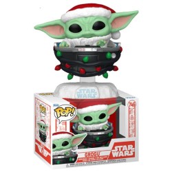 Funko - Funko Pop Figür Star Wars Holiday Grogu with Santa Hat in Pram
