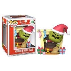 Funko - Funko Pop Figür Super How to Grinch Stole Christmas Grinch with Bag No 35