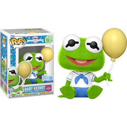 Funko - Funko Pop Figure Disney Muppets Baby Kermit Flocked