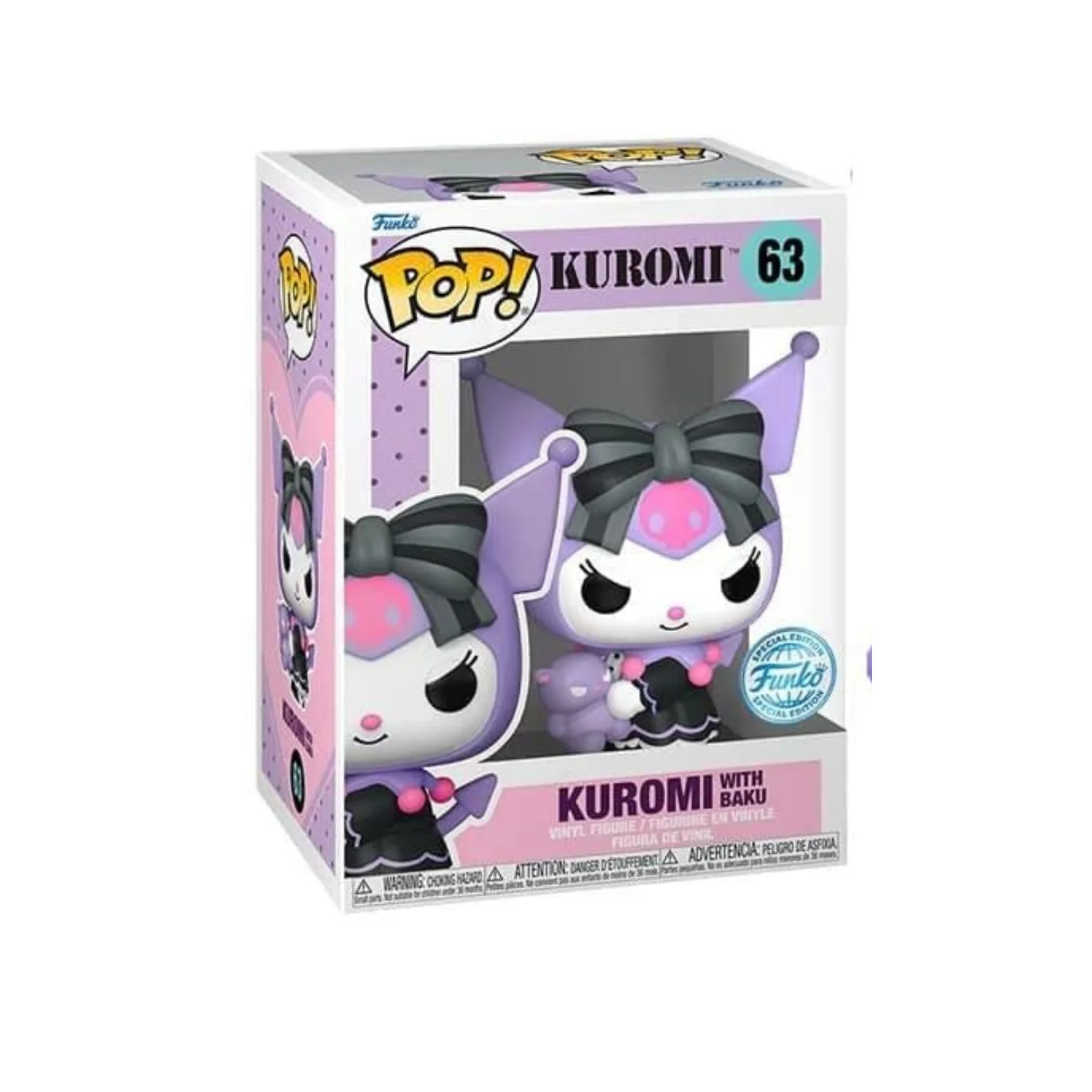 Funko Pop Figure Hello Kitty Sanrio Kuromi with Baku - Thumbnail