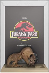 FUNKO POP FIGURE JURASSIC PARK MOVIE POSTER TREX AND VELOCIRAPTOR