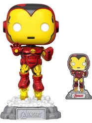 Funko - Pop Marvel: Avengers Beyond Earth's Mightiest 60th - Comic Iron Man With Pin Special No:1172