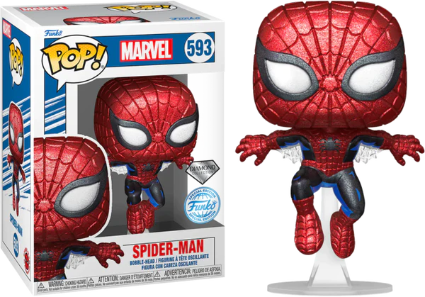  - Funko Pop Figure Marvel Comics 2022 Spiderman Diamond Glitter Special Edition
