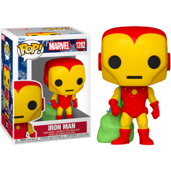 Funko Pop Marvel: Holiday Iron Man With Bag No:1282 Bobble Head - Thumbnail