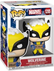 FUNKO POP FIGURE MARVEL HOLIDAY WOLVERINE WITH SIGN - Thumbnail