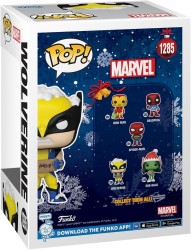 FUNKO POP FIGURE MARVEL HOLIDAY WOLVERINE WITH SIGN - Thumbnail