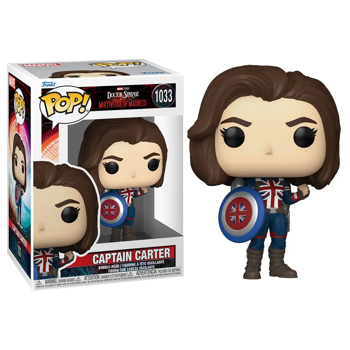 Funko - Funko Pop Figure Marvel Multiverse of Madness Captain Carter