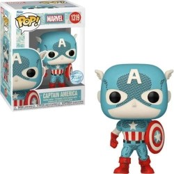 Pop Marvel Retro Reimagined - Captain America Special Edition No:1319 Bobble-Head - Thumbnail