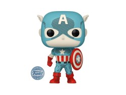 Pop Marvel Retro Reimagined - Captain America Special Edition No:1319 Bobble-Head - Thumbnail