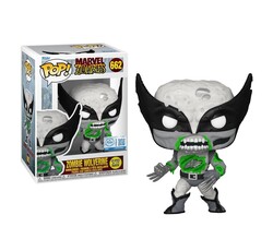 Funko Pop Figure Marvel Zombies Wolverine Black and White - Thumbnail
