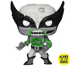 Funko Pop Figure Marvel Zombies Wolverine Black and White - Thumbnail