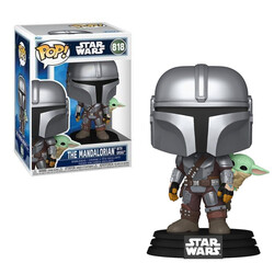 Funko - Funko Pop Figure Star Wars Mandalorian and Grogu The Mandalorian No 818