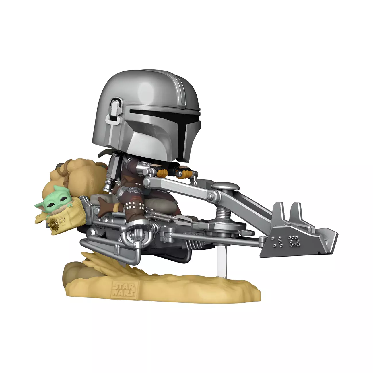  - Funko Pop Figure Star Wars The Mandalorian Mando on Speeder
