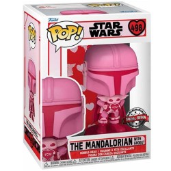 Funko - POP Star Wars Valentines Mando with Grogu