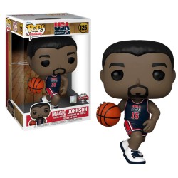 Funko - Pop Jumbo: Usa Basketball - Magic Johnson 1992 Team Usa Navy Uni Special Edition No:125