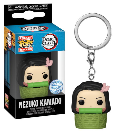 FUNKO POP KEYCHAIN DEMON SLAYER NEZUKO IN BASKET