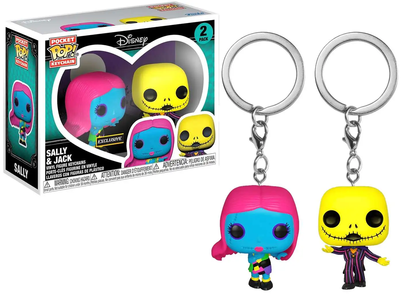  - Funko Pop Keychain Disney The Nightmare Before Christmas Sally and Jack