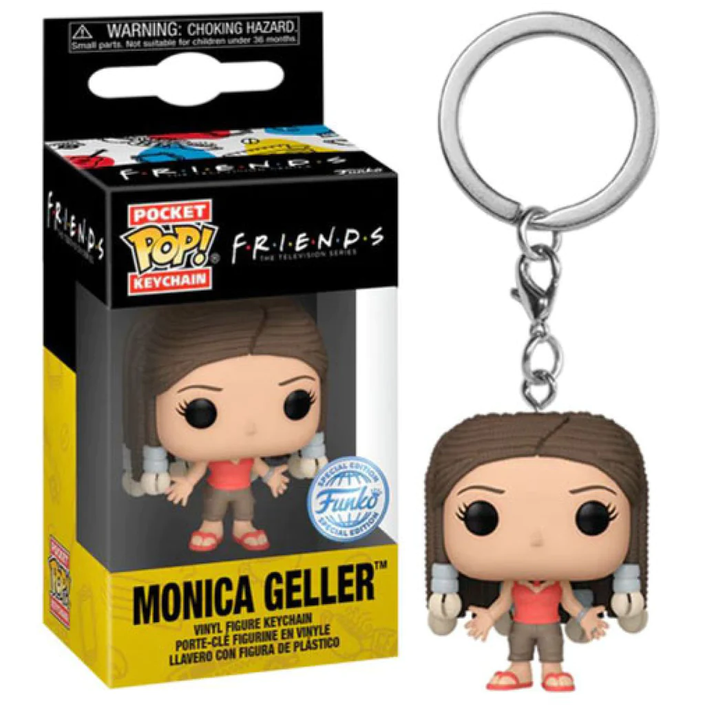 FUNKO POP KEYCHAIN FRIENDS MONICA WITH BRAIDS - Thumbnail