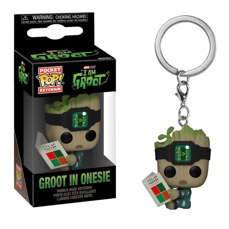  - Funko Pop Keychain Marvel I Am Groot Groot in Onesie