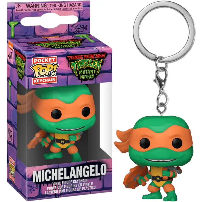 FUNKO POP KEYCHAIN TMNT MUTANT MAYHEM MICHELANGELO
