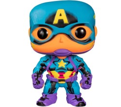 Funko POP Marvel Black Light Captain America - Thumbnail