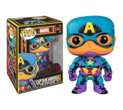 Funko POP Marvel Black Light Captain America - Thumbnail