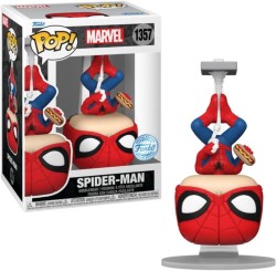 Funko - Funko Pop Marvel - Spider-Man With Hot Dog Special Edition No:1357 Booble Head