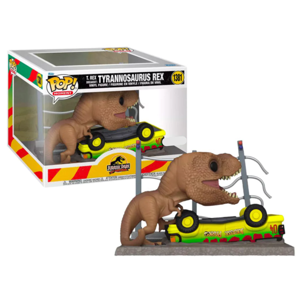 Funko - Pop Moment: Jurassic Park 30th Anniversary T-rex Breakout: Tyrannosaurus Rex Special Edition
