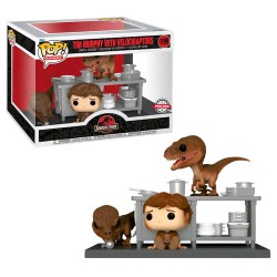 FUNKO POP MOMENTS JURASSIC PARK TIM MURPHY WITH VELOCIRAPTOR