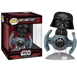 Funko - Funko Pop Rides Deluxe Star Wars Dark Side Vader with Tie Advanced X1