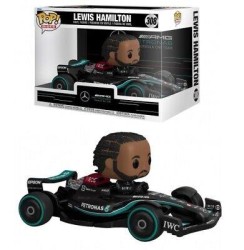 Funko - Pop Rides Super Deluxe: Formula 1 Mercedes Amg Petronas Lewis Hamilton No:308