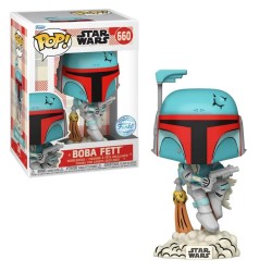 Pop Disney Star Wars Retro Reimagined - Boba Fett Special Edition No:660 Bobble-Head - Thumbnail