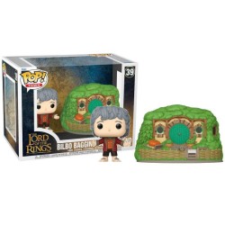 Funko - Funko Pop Town Lord of the Rings Bilbo Baggins with Bag End No 39