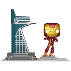 Funko - Avengers 2 Iron Man with Avengers Tower Glow-in-the-Dark Funko Pop! Town No:35 Special Edition