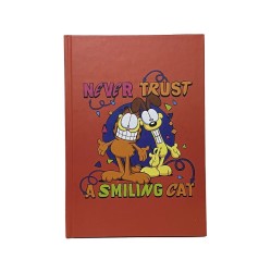 Garfield Never Trust A Sert Kapak Çizgili Defter - Thumbnail