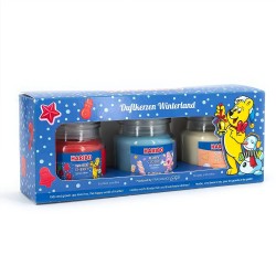 Haribo 3'lü Kokulu Mum Seti Winter Cherry Fluffy Clouds Vanilla Waffle and Cream - Thumbnail