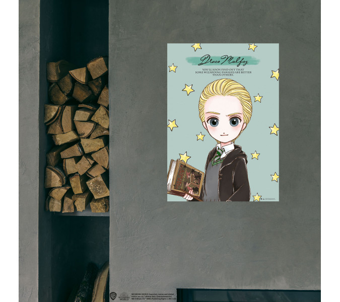 Harry Potter Draco Malfoy Stylized Drawing Poster