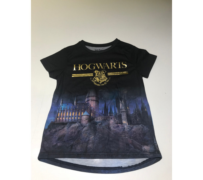 Harry Potter Hogwarts Castle Siyah Çocuk T-Shirt 11-12 Yaş