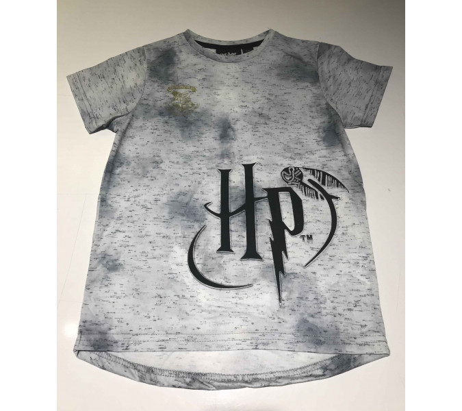 Harry Potter HP Letters Batik Gri Çocuk T-Shirt 8-9 Yaş