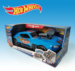 Hot Wheels 2 in 1 Race N′Haul Car Storage Case Mavi - Thumbnail