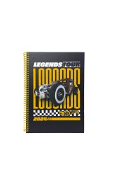 Mabbels - Hot Wheels Legends Tour Spiralli Sert Kapak 96 Yaprak Defter